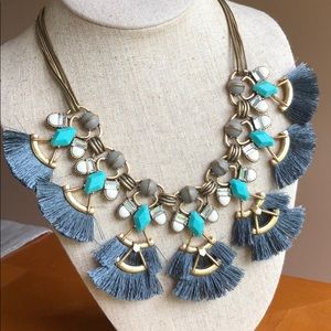 Stella & Dot Lotus Tassel necklace